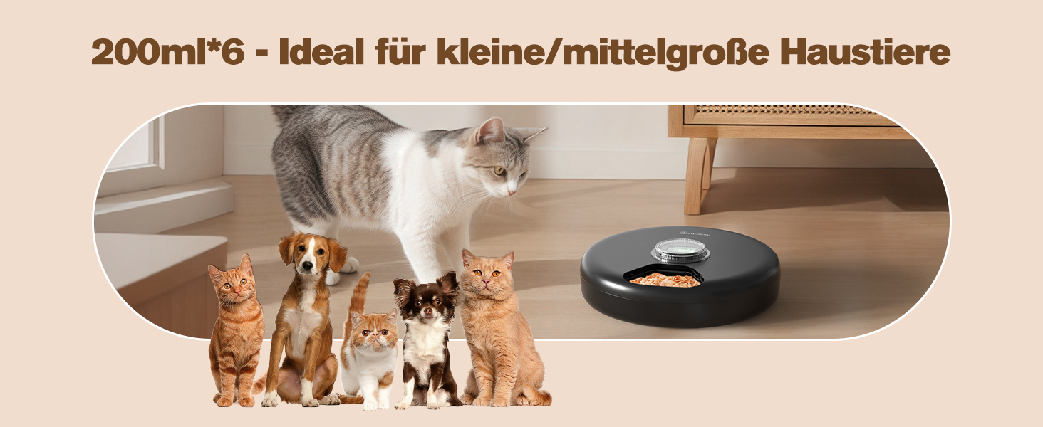 Автоматичний дозатор корму для котів: автоматичний диспенсер вологого корму для котів, бездротовий, з охолодженням, таймер, акумулятор, ABS пластик