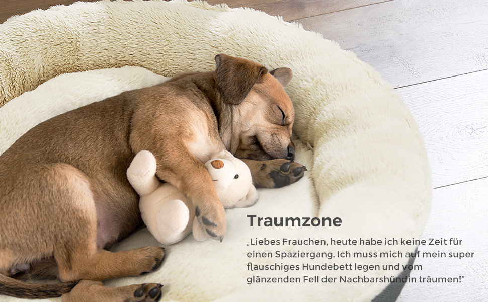 Кругле ліжко для собак та котів Feandrea, Ø 55 см, темно-сірий, 55 x 55 x 12 см