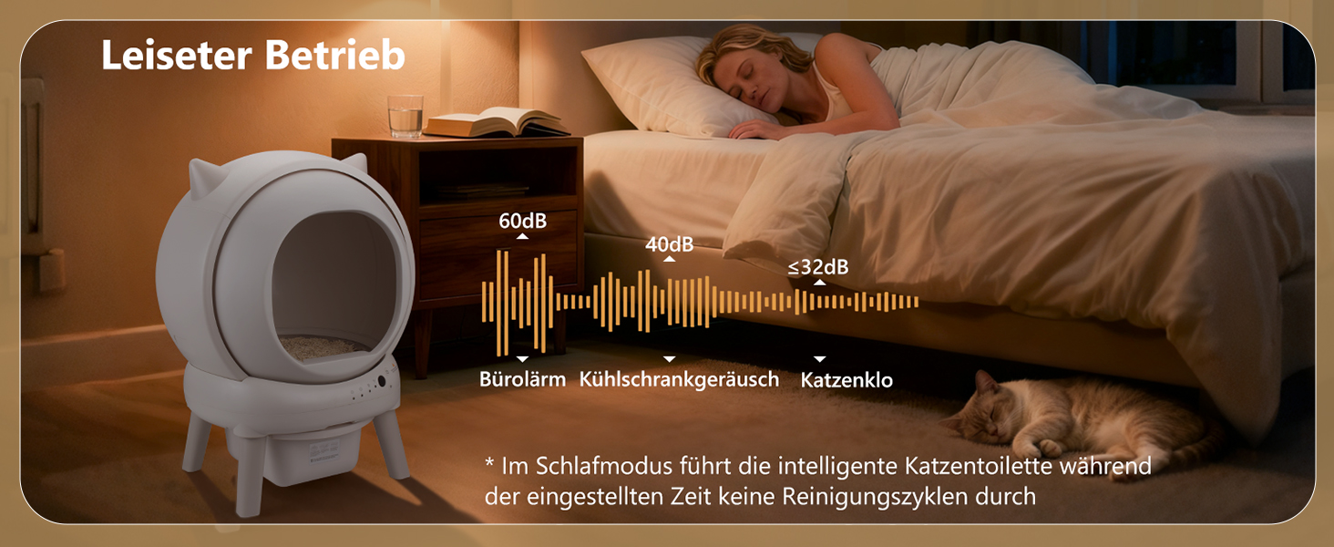 Автоматичний лоток для котів Katzenklo Selbstreinigend 73L з додатком, датчиками безпеки, захистом від запаху та моніторингом здоров'я. Підходить для кількох котів. Коврик для котячого туалету в комплекті. Колір: сірий.