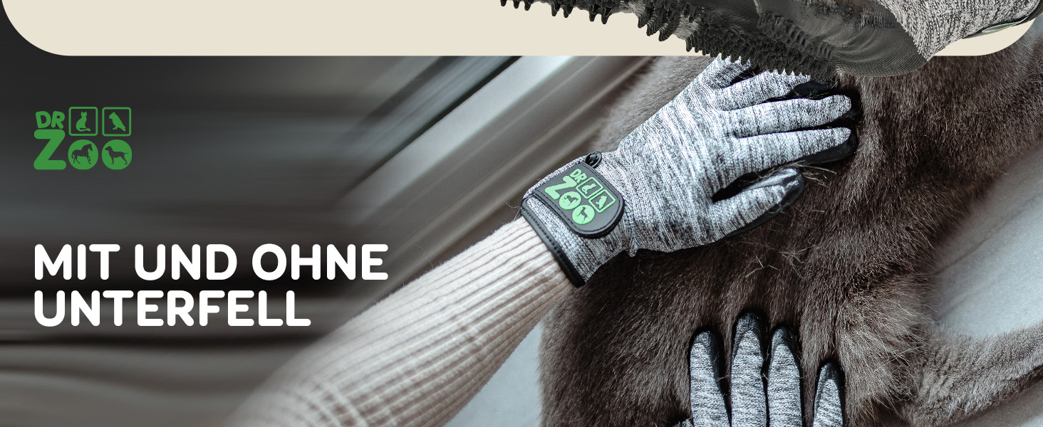 Рукавичка для грумінгу тварин DR Zoo (1 пара, розмір S) – для собак, котів та коней. Ефективне видалення шерсті, м'який дизайн з нопочками, підходить для короткої та довгої шерсті, мокрого та сухого хутра. Підходить для вузьких жіночих рук.