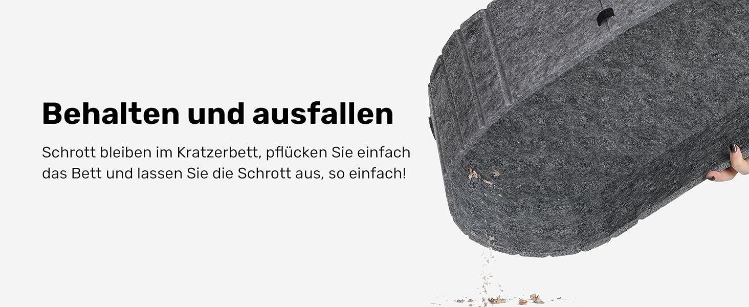 Кразборт для котів FUKUMARU, 61 см, крафтовий, у формі дивану, з круглими накладками, сірий