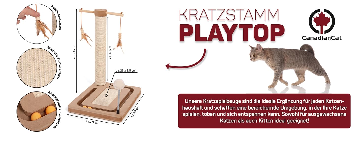 Котячий стовпчик для котів Lilly - інтерактивна іграшка для самостійних занять | 78 см | 33 x 33 x 80 см