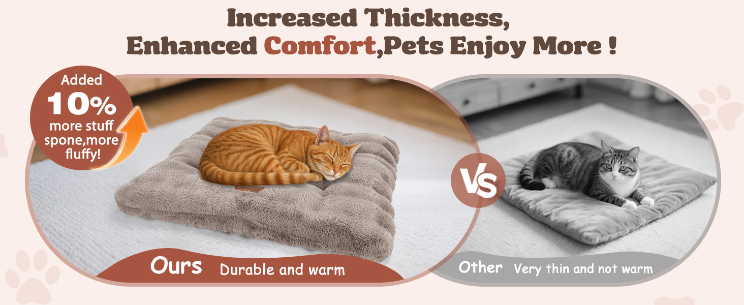 Ліжко для котів Nobleza, м'яке та пухнасте, 50 x 40 см, коричневе. Також підходить для маленьких собак. Легко миється, не слизьке.