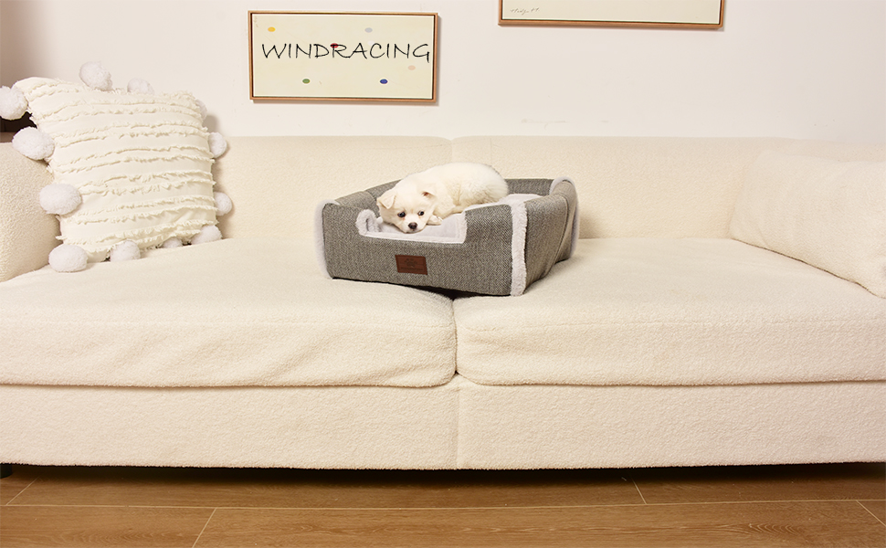 Квіткове ліжко для котів, складана хатинка, будиночок для котів з пральним подушками, ліжко для кошенят, маленьких домашніх тварин, котяче намету, м'яке та тепле котяче ліжко для дому, Сірий M(38 x 15 x 15 см)