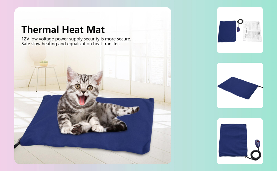 Нагрівальний килимок для котів та собак YOUTHINK - електричний, 7 температурних режимів, водонепроникний IP67