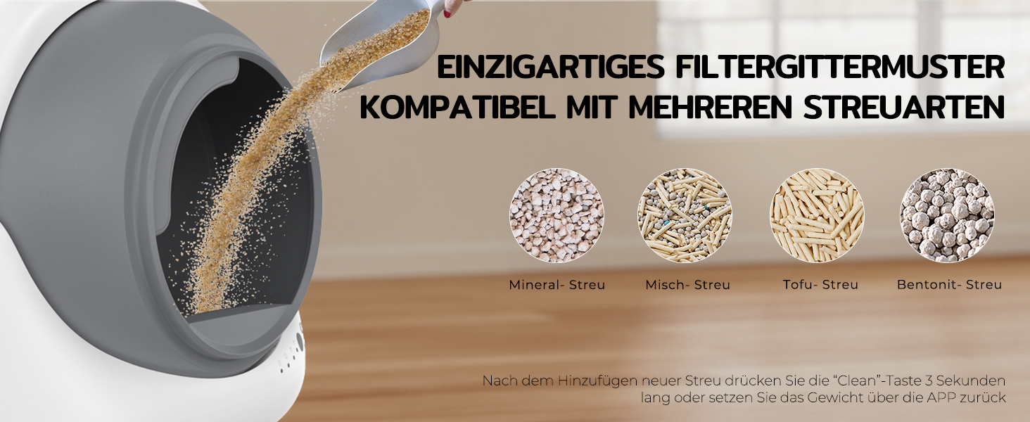 Автоматичний лоток для котів Cura X1 Katzenklo: самоочищення, 80+8 л, датчики безпеки, контроль через додаток, для кількох котів