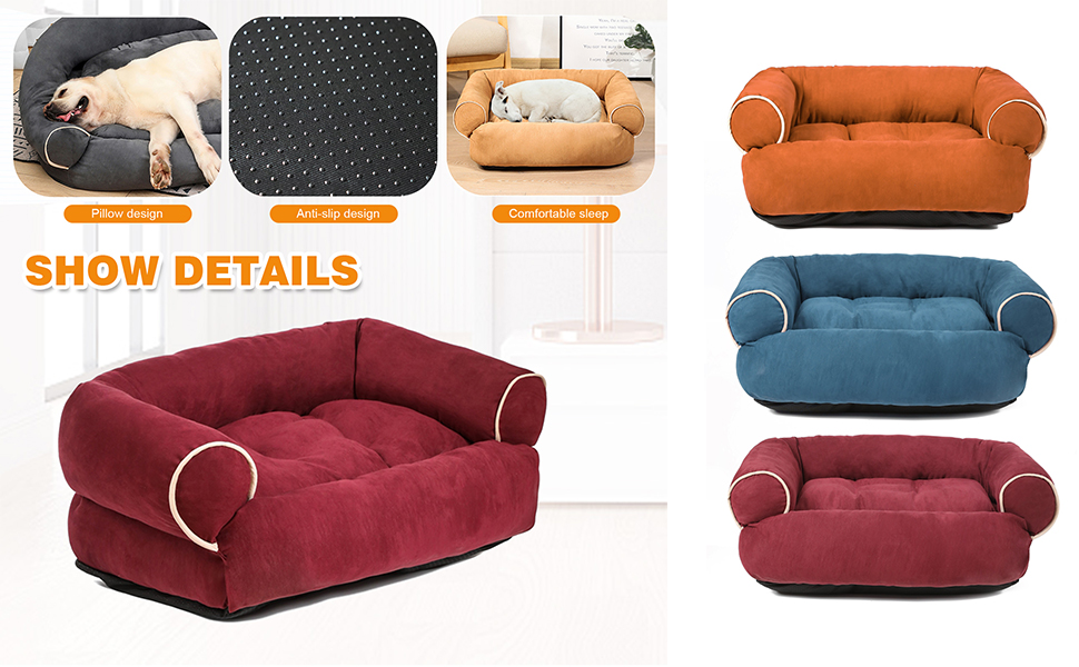 Крісло-лежанка для котів та собак PETCUTE, ортопедичне, з неслизьким дном, сіре