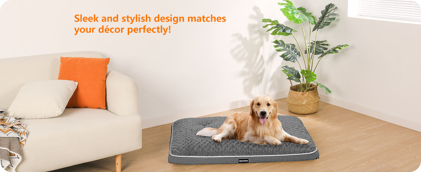 Ортопедичний лежак для собак, матрац для собак з двошаровою конструкцією, миючий лежак для собак, знімний кошик для собак, 105 см для середніх собак, середньо-сірий L 105 x 69 x 12 см, середньо-сірий