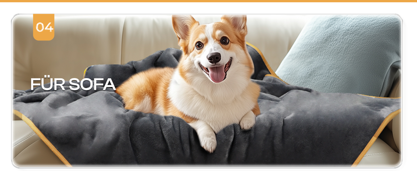 Водонепроникний килимок для собак Luciphia, миючий, для великих та середніх собак та котів, теплий, м'який, з флісу Sherpa, 145 x 165 см, бежевий