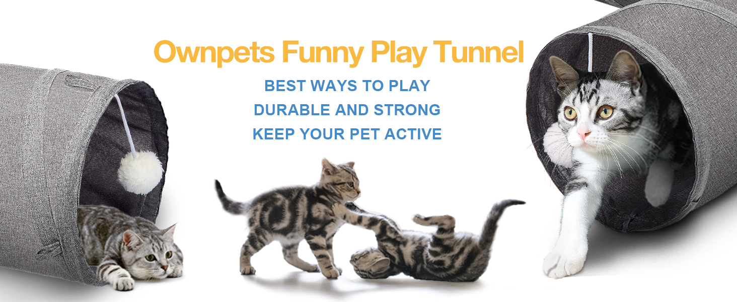 Котячий тунель Ownpets у формі кактуса, міцний складний тунель з оксфордської тканини для котів, інтерактивний ігровий тунель з іграшкою-вудкою, для дому