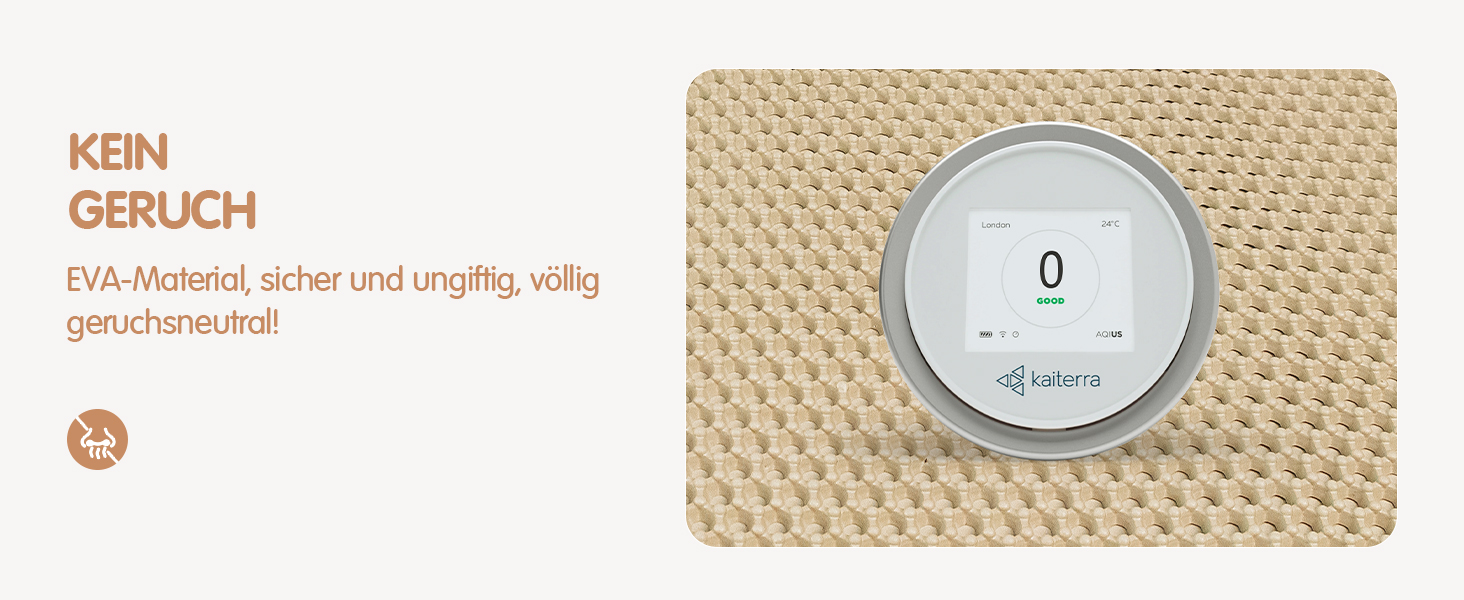 Килимок для котячого туалету Ycozy Katzenklo Matte XL 90x60 см, EVA, двошаровий, вологостійкий, легко миється, бежевий