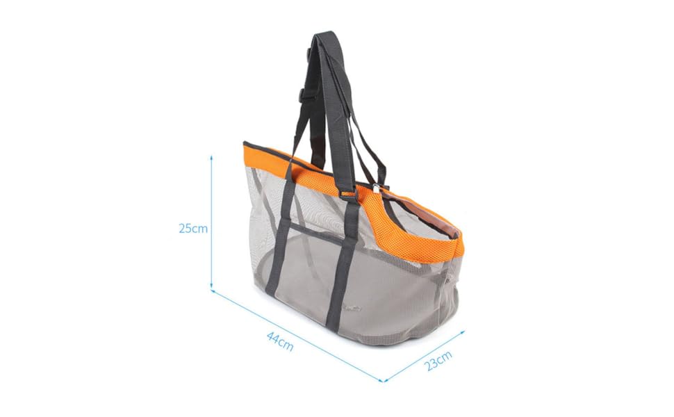 Транспортна сумка для тварин Cosmevivi XXL, нейлон, помаранчевий, 44x25 см, з сіткою для собак, котів та цуценят, для подорожей та кемпінгу