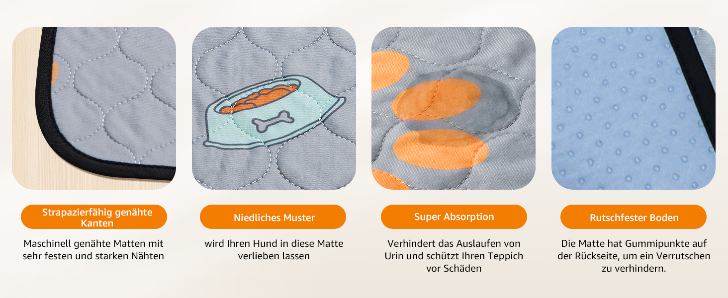 Багаторазові підкладки для цуценят, 2 шт. - супер впитываючі пелюшки для собак, нековзні тренувальні килимки для диванів, вольєрів або автокрісел, 76x81 см (2 шт.)