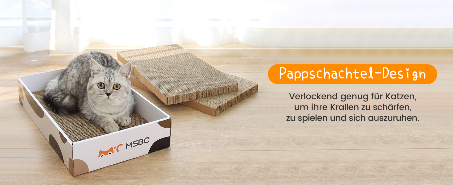 Набір з 3 кігтеточок для котів Happy Hachi з котячою м'ятою, міцний двосторонній когтеточний борд, ліжко, меблі для захисту