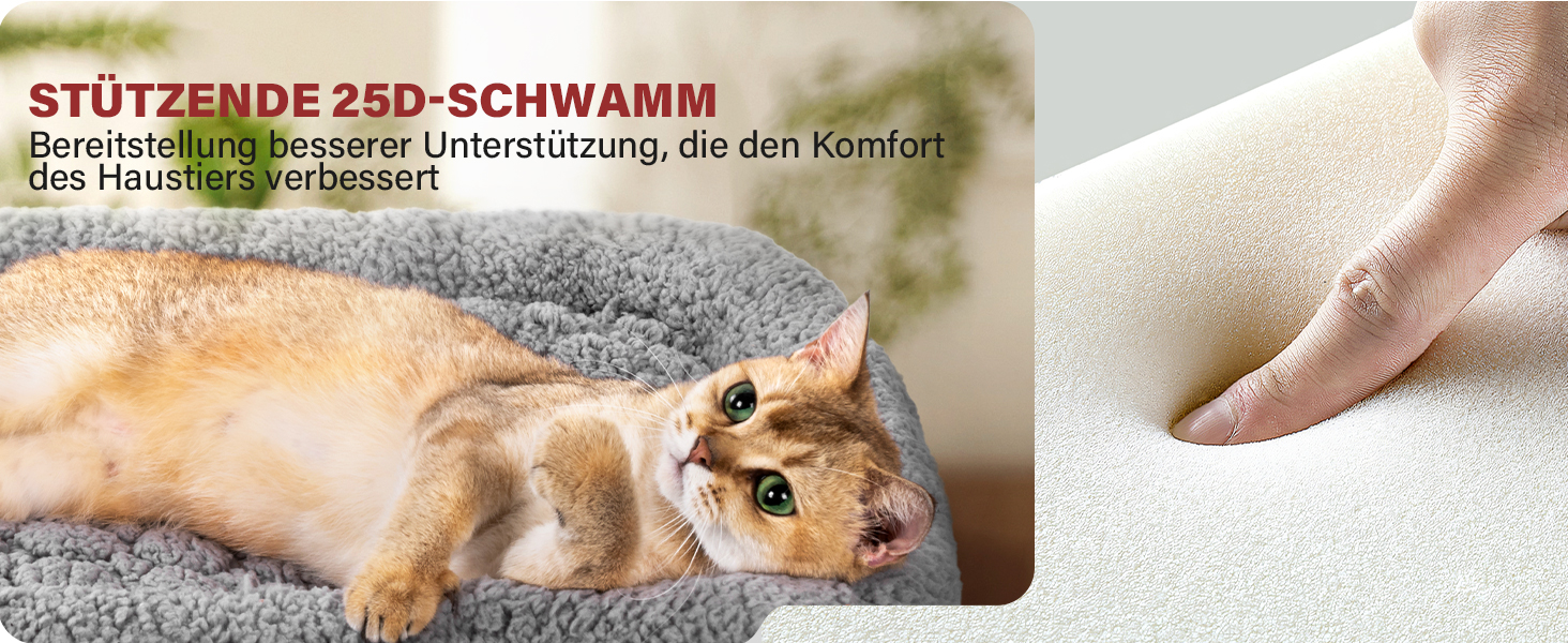 Самогріюча котяча лежанка Mora Pets: тепла, м'яка, 52x58 см, сіра