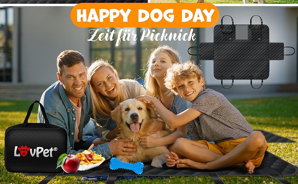 Захисний килимок Lovpet® для собак у машину 2в1: для заднього сидіння та багажника з боковим захистом та оглядовим вікном. Водовідштовхуючий, універсальний, чорний. В комплекті аксесуари.