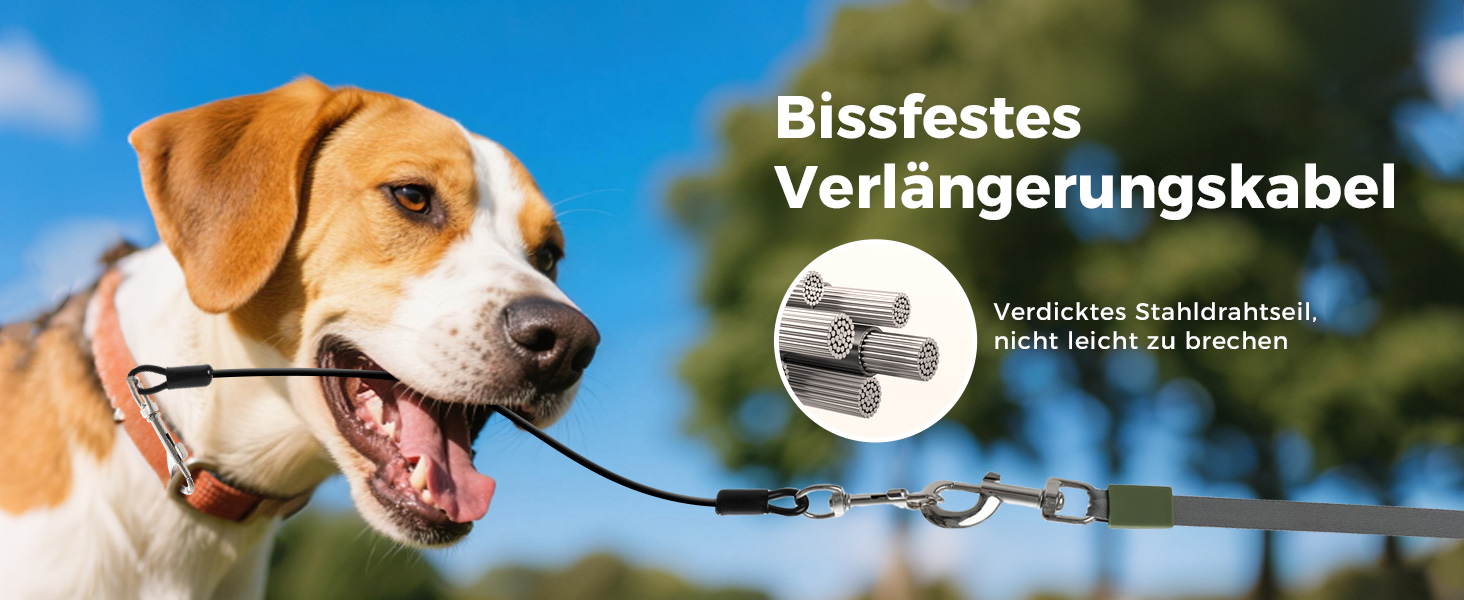 Рулетка для собак BMaobbo 8м, міцна сталева лебідка, тримач для відходів, антизаплутування, швидке гальмування, для собак до 50кг, для тренувань, лісу, пляжу
