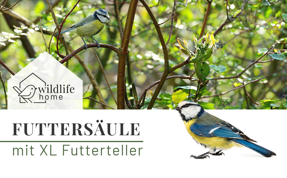 Пташник для диких птахів WILDLIFE HOME XL - годівниця для птахів, стійка до погодних умов, для саду та балкону