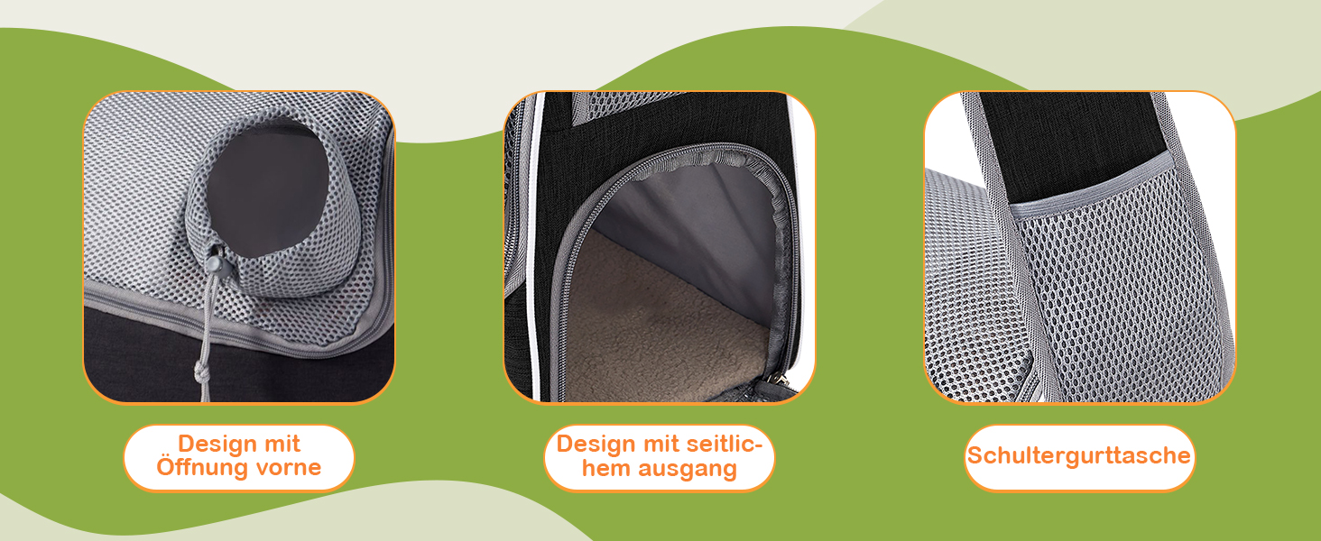 Траверс для собак ALLSOPETS: регульована переноска для маленьких собак та котів з жорстким дном та вентиляцією, сіра