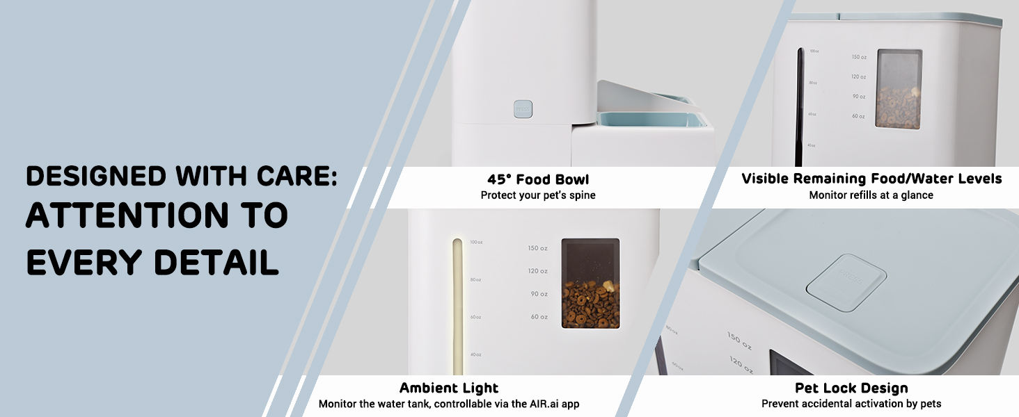 Автоматичний дозатор корму та поливальник для домашніх тварин 2-в-1, FW54, 8,5 кг, для зайнятих батьків