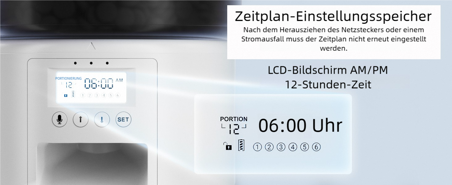 Автоматичний дозатор корму для котів з двома мисками, для кошенят та маленьких собак. Білий, 4.2L, з нержавіючою сталлю (2 миски)