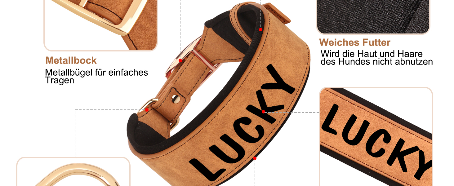 Нашийник для собак середніх та великих порід PET ARTIST з міцної шкіри PU, регульований, з металевою застібкою, для Пітбулів та великих собак, чорний, L (43-51 см)