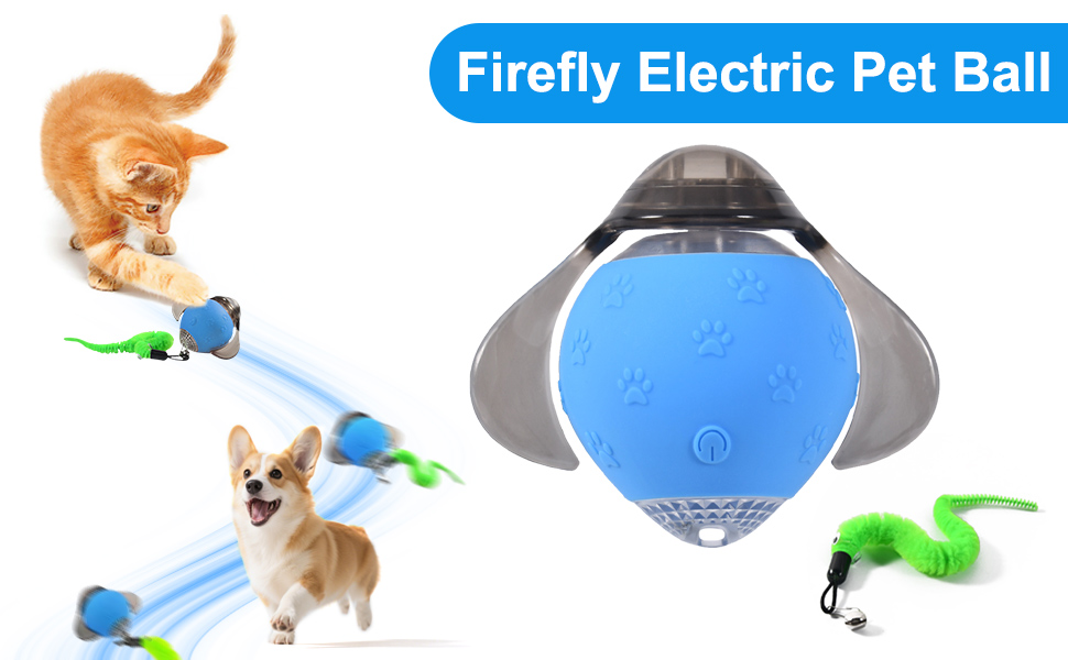 Інтерактивна іграшка для котів - м'ячик з феєрверком, перезаряджається, 2 режими, автоматична іграшка для котів, самостійна розвага, (Помаранчевий)