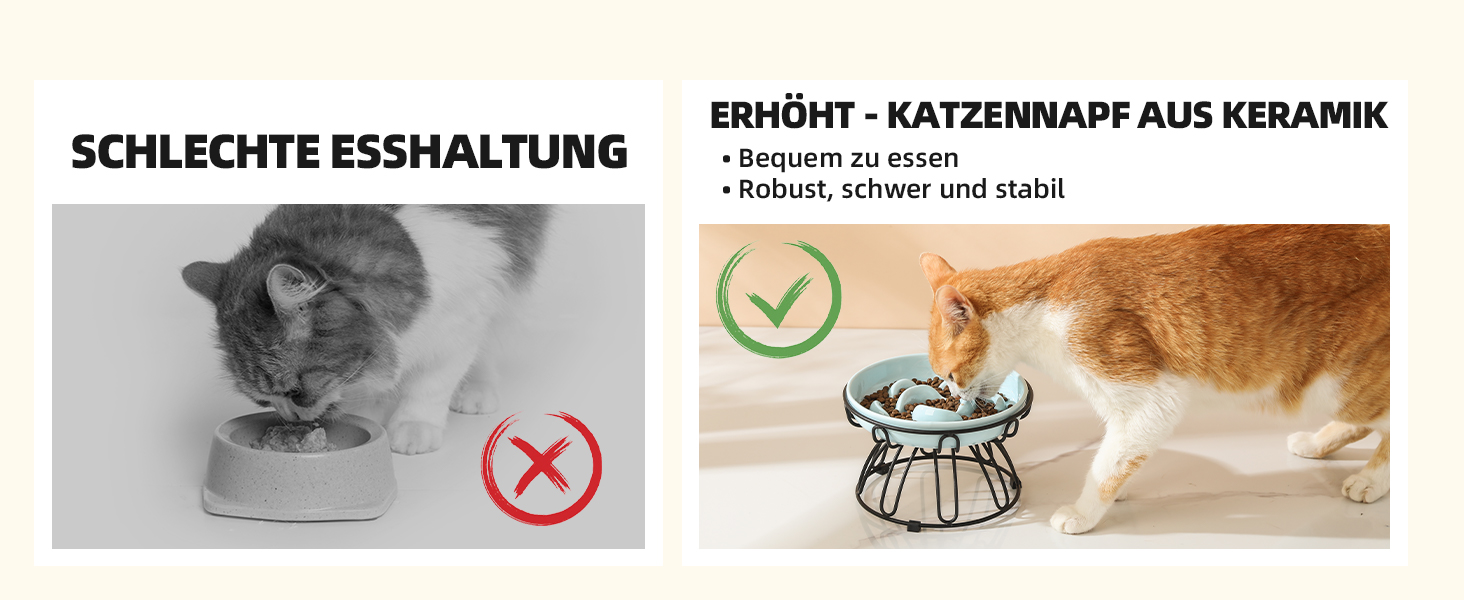 Підвищена годівниця для котів Anti Schling Napf - керамічна миска з антиковзним металевим підставкою, серія Pastel, повільне годування, інтерактивна лабіринтова годівниця, м'ятно-зелений колір