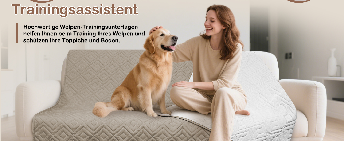 Водонепроникний килимок для собак Gyuro, двосторонній, міцний, для дивану та ліжка, миючий, для собак та котів (Темно-хакі + Хакі, 208*208 см)