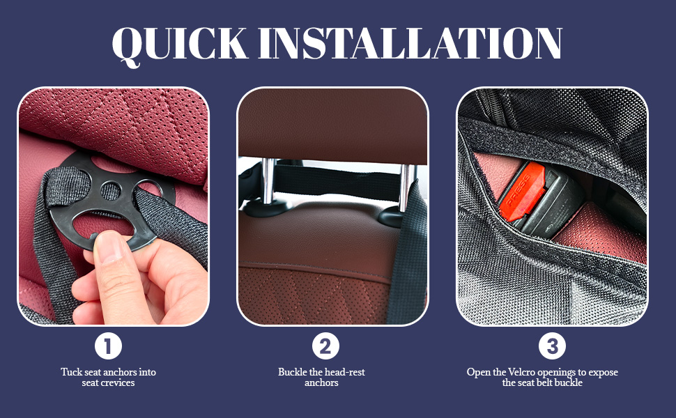 Накладка на сидіння авто для собак, 135x120 см, водонепроникна, з кріпленням, універсальна