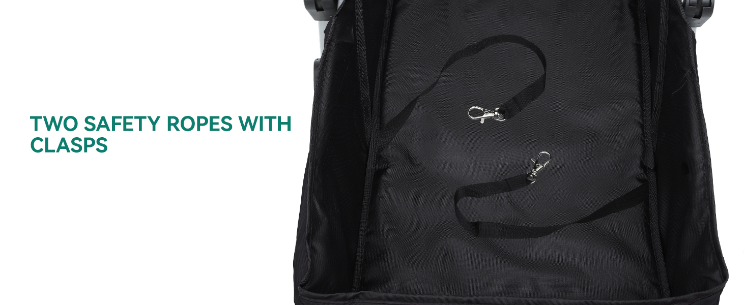 Візок для собак та котів YITAHOME, до 15 кг, з сітчастими віконцями, тримачем для напоїв та кошиком для речей (Чорний)