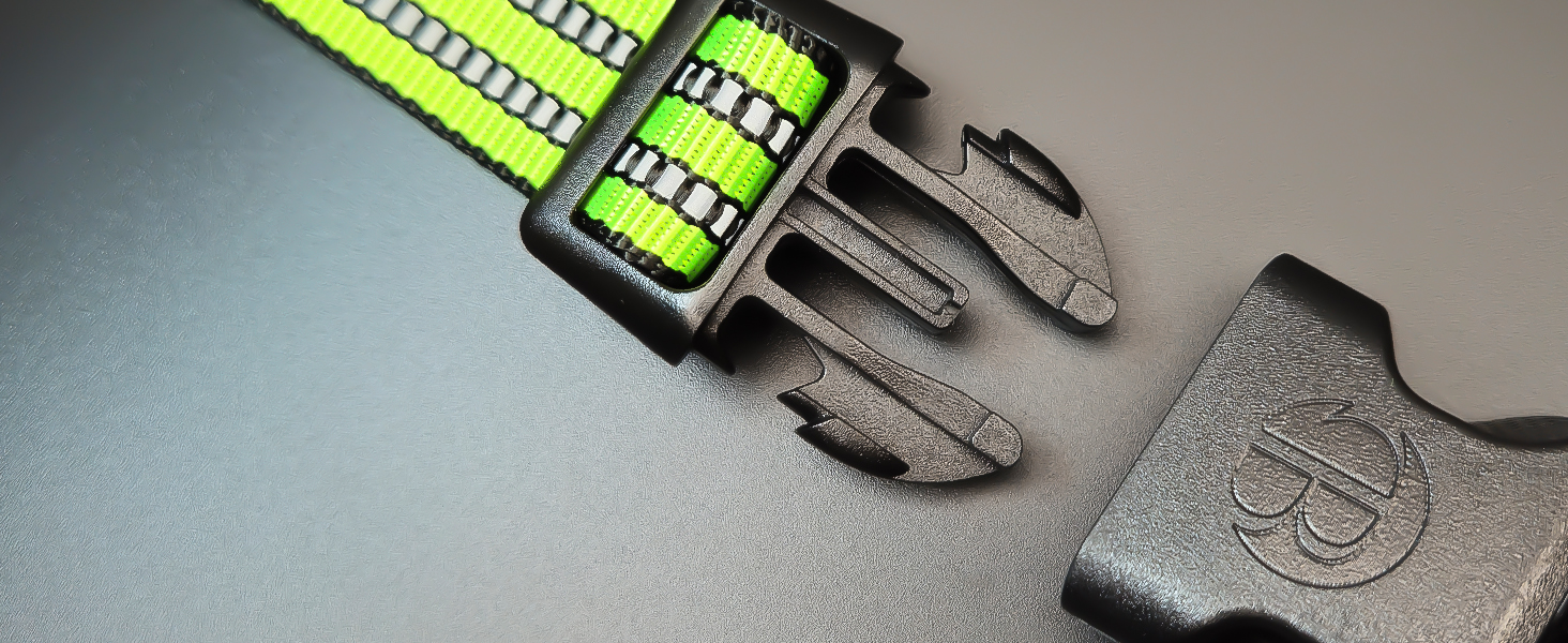 Шлейка для собак середніх порід Bluzelle з ручкою та кишенею для GPS-трекера, світловідбиваюча, дихаюча, зелена (L, чорний 3)