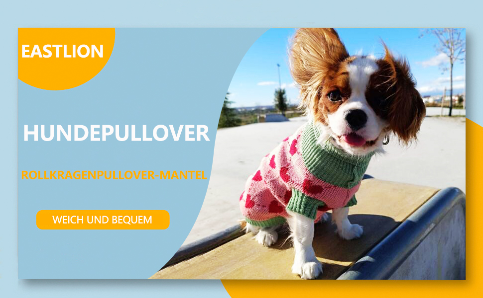 Пуловер для собак, теплий зимовий светр з візерунком, для цуценят та котів (L, Синій) L Синій