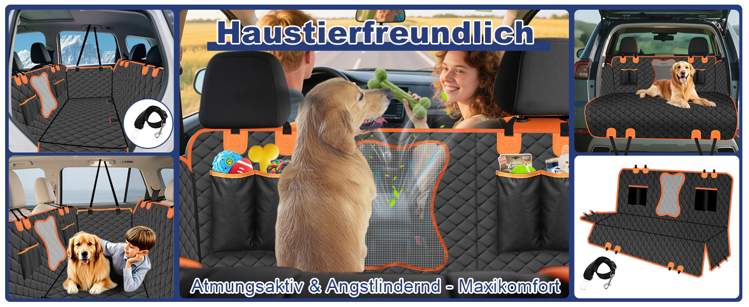 Водонепроникний килимок для собак Vortix на заднє сидіння авто - ідеальний компаньйон у подорожах. Захищає від бруду, шерсті та подряпин, зменшує необхідність миття авто.