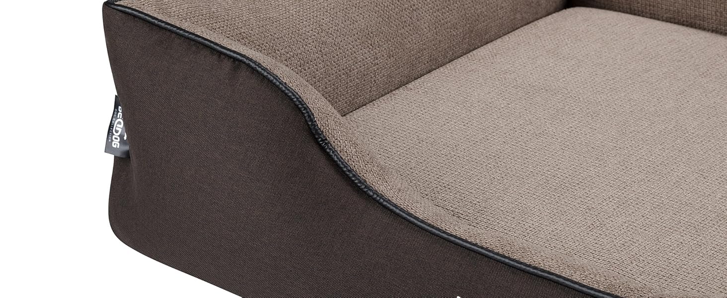 Преміум ортопедичне ліжко для собак BedDog Clara, м'яке ліжко-кімнатна подушка знімним чохлом, ковдра в подарунок - Rock (сірий) L 110 x B 75 x H 25 см ROCK (сірий)