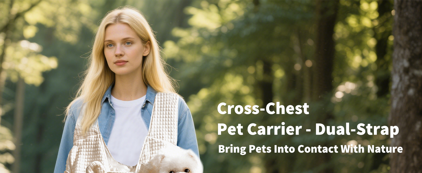 PETCUTE Сумка-переноска для собак та котів, зручна та безпечна, з регульованим ременем та знімним дном, бежева