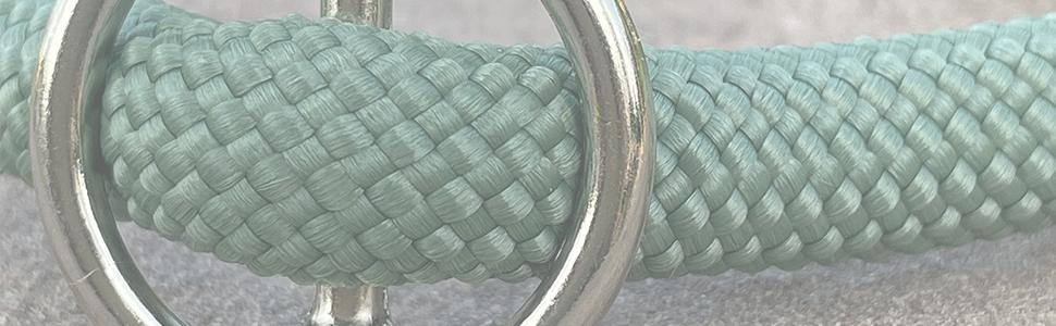 Нашийник для собак Leisegrün Devon, паракорд, зелений, регульований, розмір M