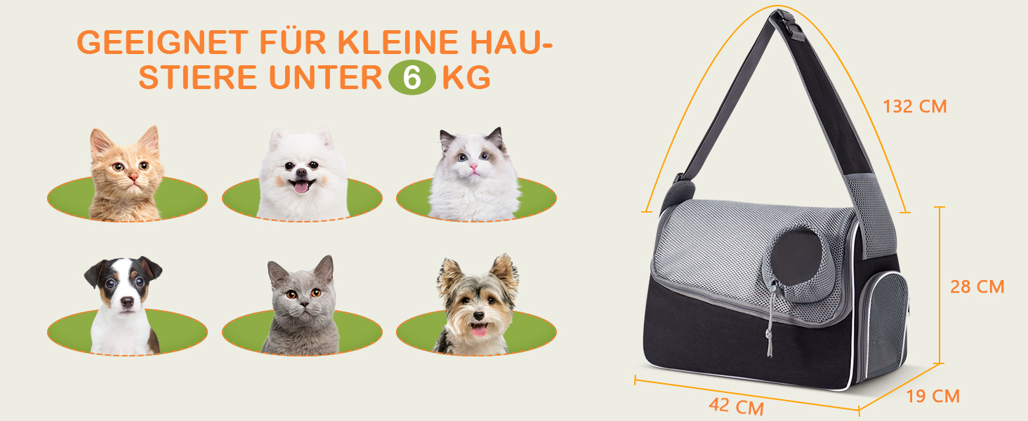 Траверс для собак ALLSOPETS: регульована переноска для маленьких собак та котів з жорстким дном та вентиляцією, сіра