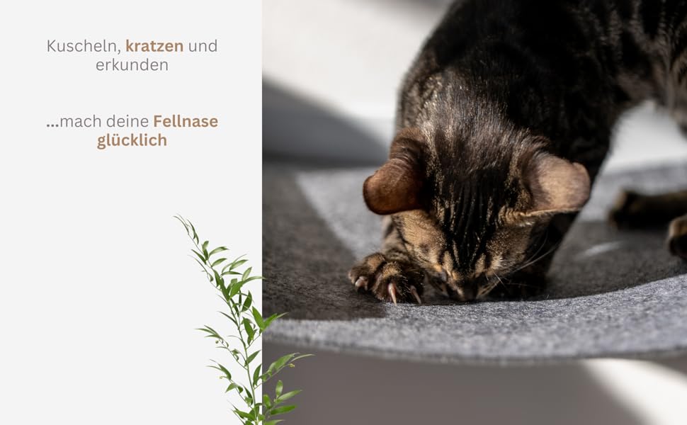 Кігтеточка-гамак для котів AZANO® XL з металу | Дизайнерська стіна для лазіння котів | Гамак для котів на стіну | великий та стабільний (Сірий) AZANO-Сірий