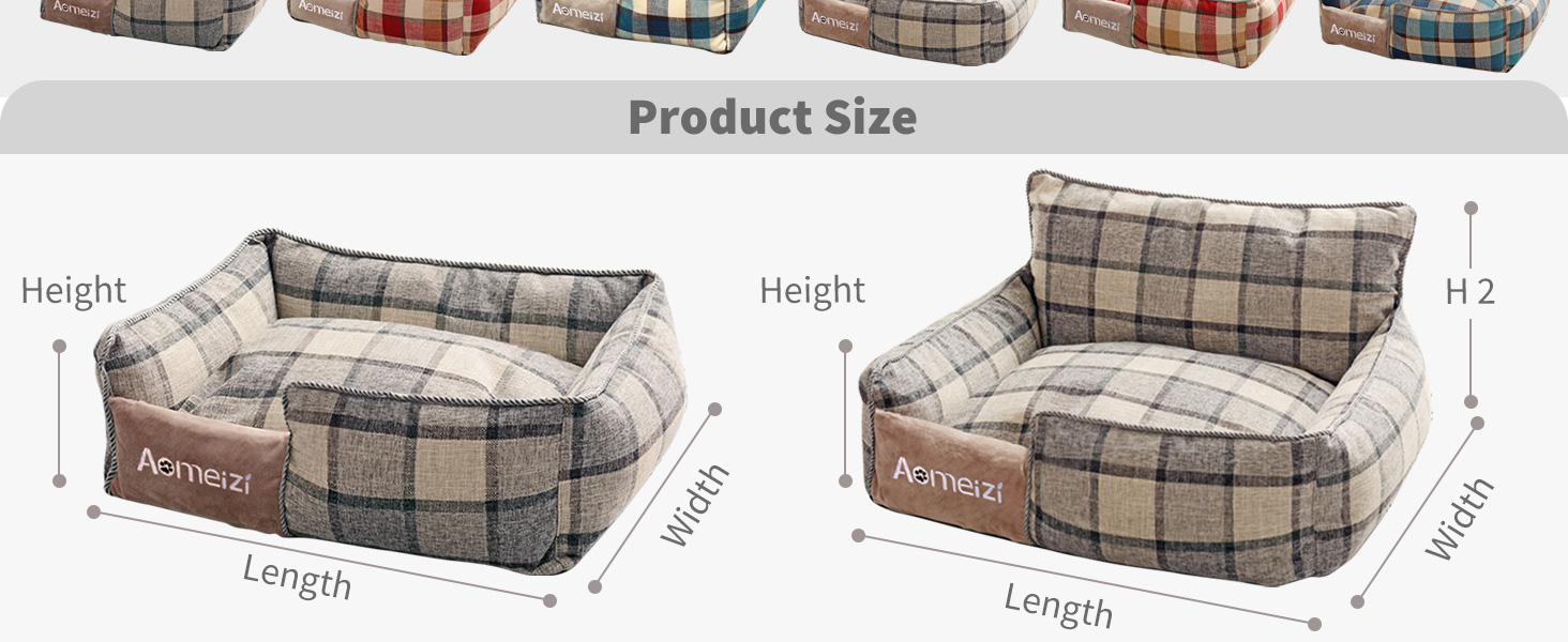 Ортопедичне ліжко для собак середніх та великих порід PETCUTE з знімним та миючим чохлом, антиковзаюче дно, м'яке диван-ліжко, сірий колір, з підголівником