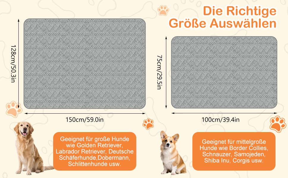 Водонепроникний плед для собак (150x128 см) - м'який та зручний для подорожей та дому