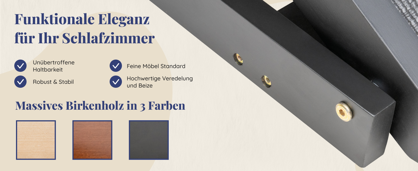 Східці для собак до ліжка з захисним бар'єром - для великих собак до 90 кг - регульована висота до 94.5 см - ширина 49.5 см - складані - антиковзні ручки - береза - натуральний колір (чорний)