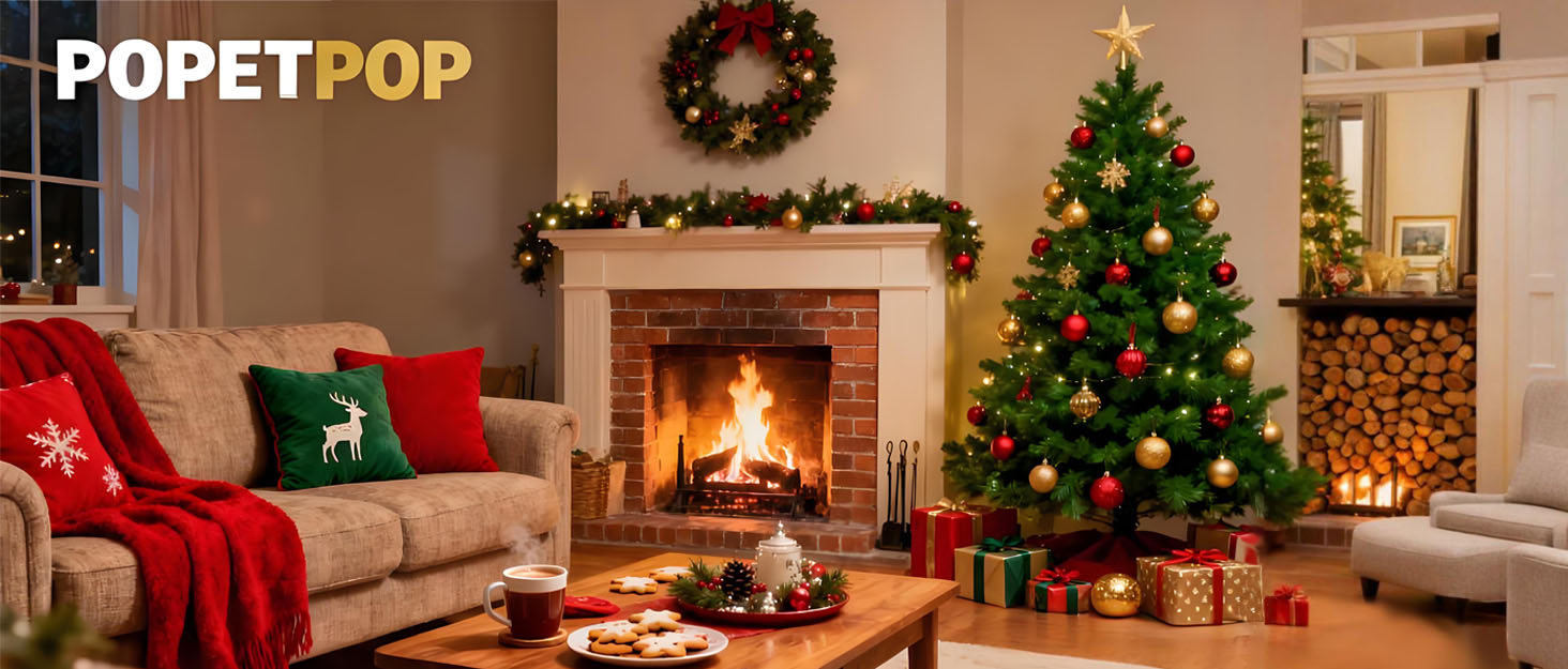 Кругле ліжко для собак та котів POPETPOP з ротангу, 35x35x8 см - миється та дихає, ідеально для вітальні та спальні