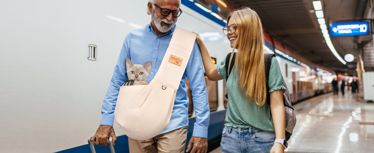 Сумка-переноска для собак Vrbabies, для маленьких собак та інших домашніх тварин до 5 кг, регульована, сітка, липучка, пряжки