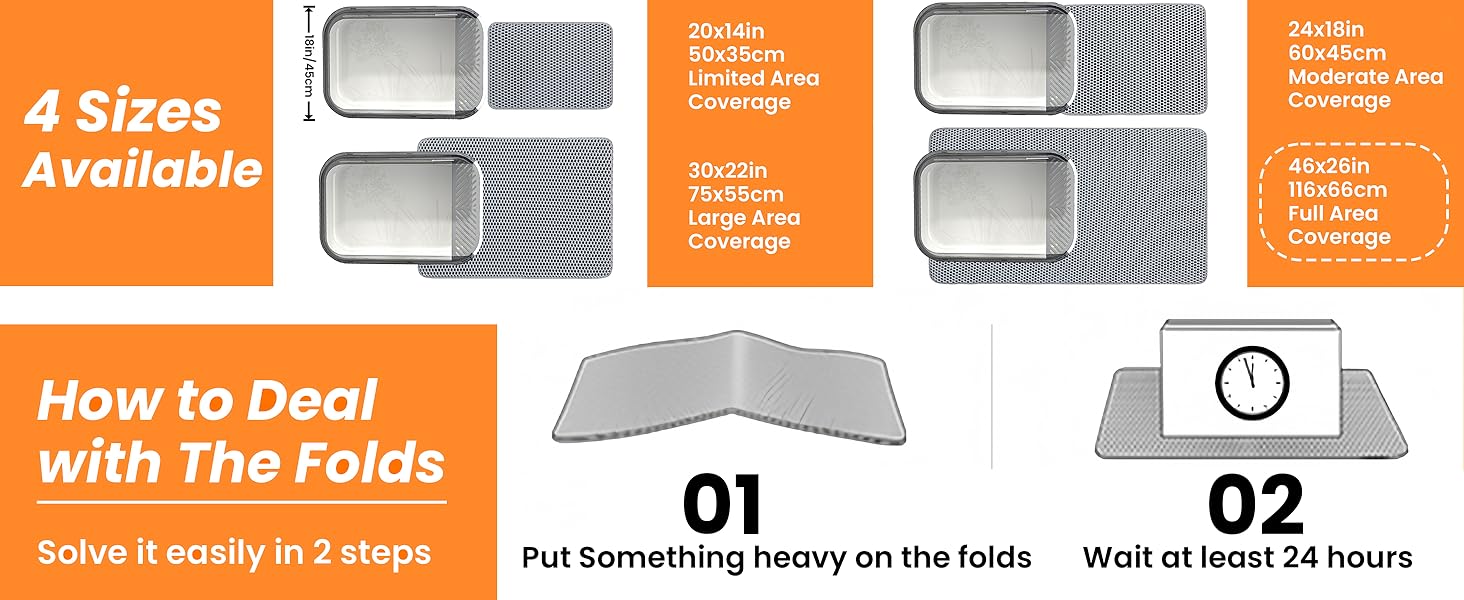 Килимок для котячого туалету Petinstinct, 116x66 см, XXL, сірий