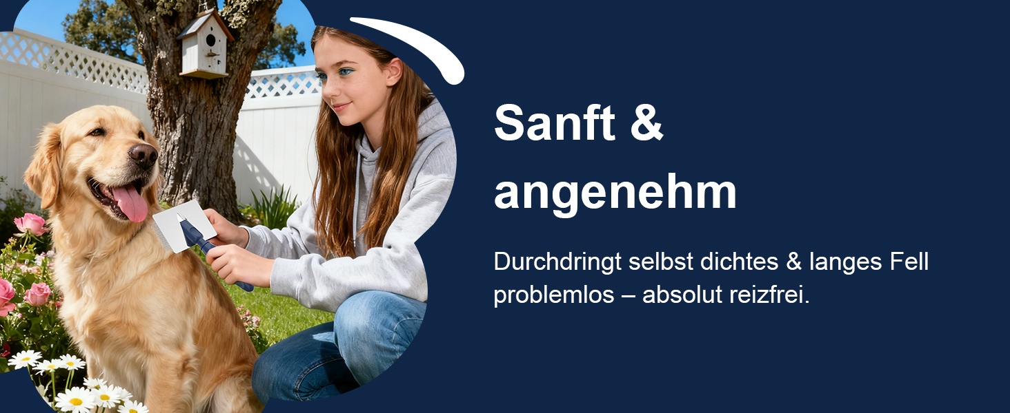 Щітка для собак Slicker з захисними кульками: масажна щітка для чутливої шкіри та шерсті, професійний догляд для довгошерстих собак та котів, Лабрадор