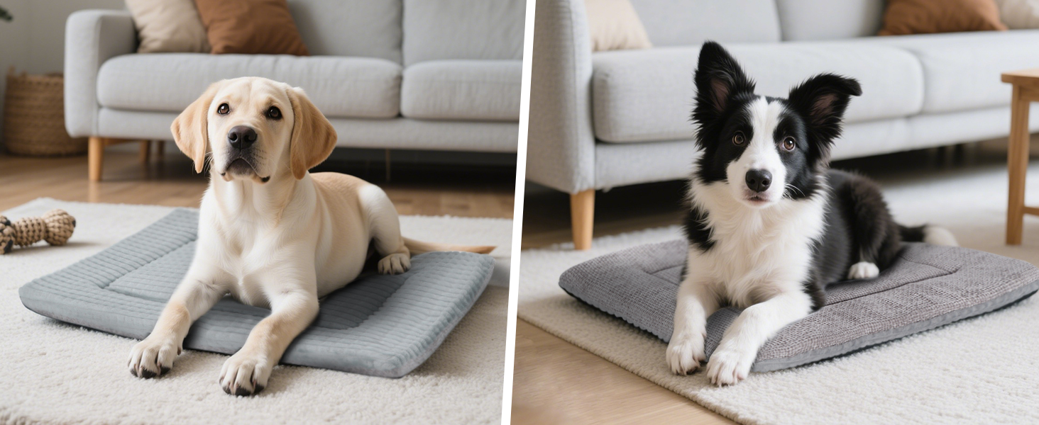 Килимок для собак, миючий, м'який, для маленьких, середніх та великих собак, сірий, 90x70 см (XZ016)