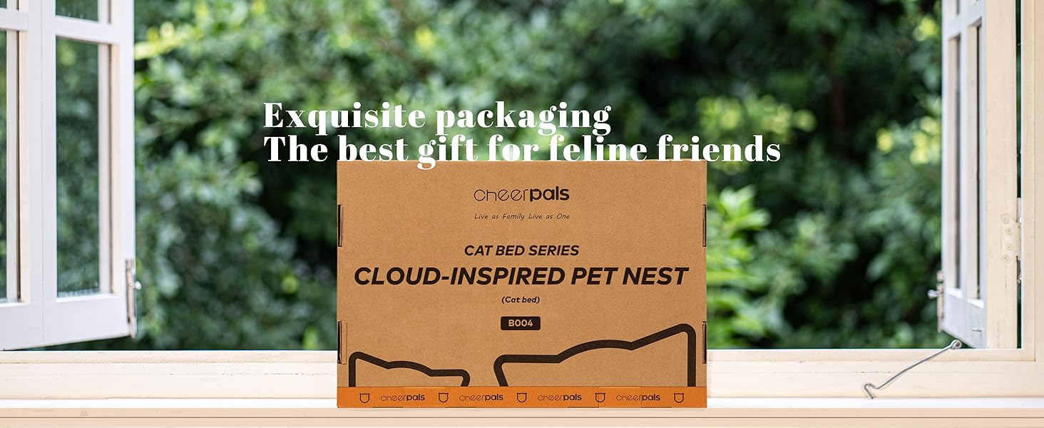 Софа для котів CheerPals Extended Katze – велике м'яке ліжко для котів та маленьких собак знімний, зручний дизайн, 63 x 55–66 см