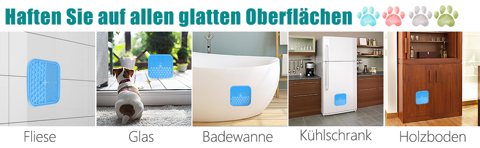 Килимок для ласощів для собак Hysagtek (3 шт.) з лопаткою, для маленьких та середніх порід, сильна фіксація, для купання, грумінгу та дресирування