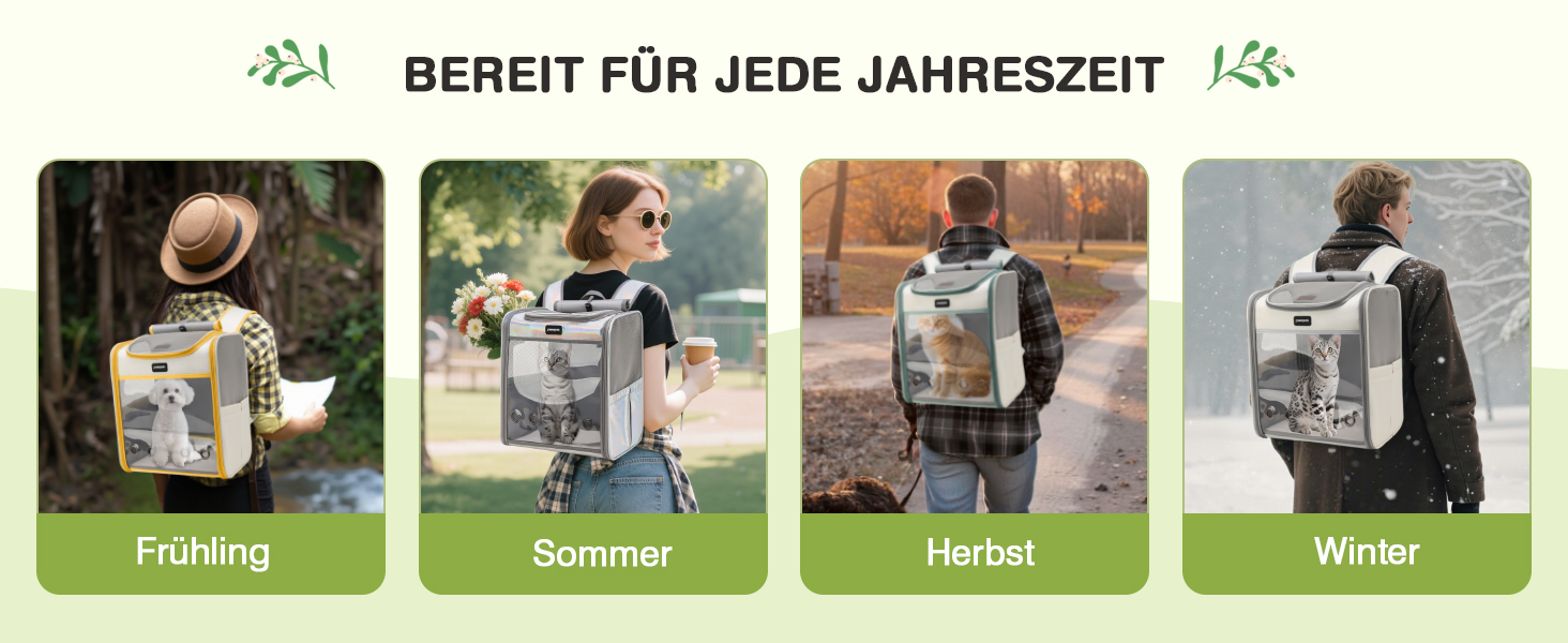 Рюкзак для котів великих порід ALLSOPETS, складаний рюкзак для собак та котів, дихаюча переноска для подорожей, прогулянок та походів (димно-зелений)